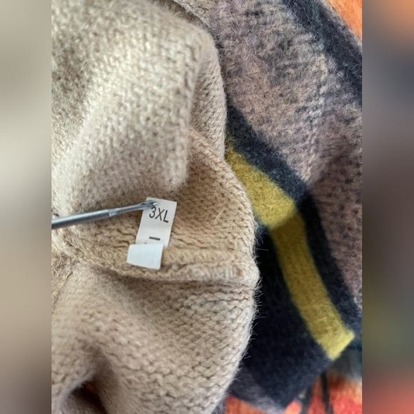 YESNO Womens Oversized Teddy Bear Graphic Pullover Wool Cotton Sweater Size 3XL - Picture 10 of 12